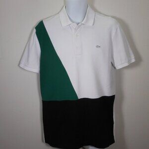 Lacoste multi color cotton mesh golf shirt